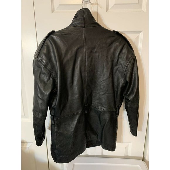 Vtg Miropa Black Leather Jacket Men’s Sz S - Picture 12 of 12